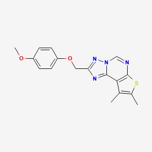 2-[(4-methoxyphenoxy)methyl]-8,9-dimethylthieno[3,2-e][1,2,4]triazolo[1,5-c]pyrimidine