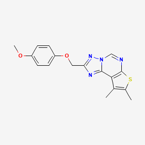 molecular formula C17H16N4O2S B4367770 2-[(4-methoxyphenoxy)methyl]-8,9-dimethylthieno[3,2-e][1,2,4]triazolo[1,5-c]pyrimidine 