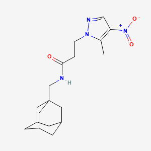 N-(1-adamantylmethyl)-3-(5-methyl-4-nitro-1H-pyrazol-1-yl)propanamide