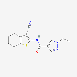 N-(3-cyano-4,5,6,7-tetrahydro-1-benzothien-2-yl)-1-ethyl-1H-pyrazole-4-carboxamide