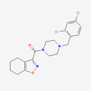 molecular formula C19H21Cl2N3O2 B4367924 3-{[4-(2,4-dichlorobenzyl)-1-piperazinyl]carbonyl}-4,5,6,7-tetrahydro-1,2-benzisoxazole 