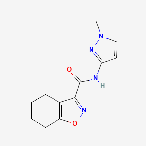 molecular formula C12H14N4O2 B4367963 N-(1-methyl-1H-pyrazol-3-yl)-4,5,6,7-tetrahydro-1,2-benzisoxazole-3-carboxamide 