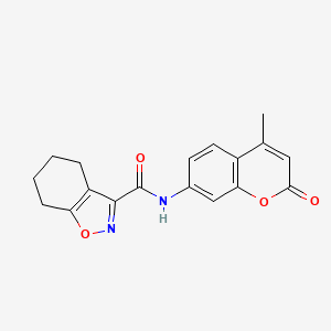 molecular formula C18H16N2O4 B4367973 N-(4-methyl-2-oxo-2H-chromen-7-yl)-4,5,6,7-tetrahydro-1,2-benzisoxazole-3-carboxamide 
