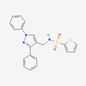 molecular formula C20H17N3O2S2 B4367992 N-[(1,3-diphenyl-1H-pyrazol-4-yl)methyl]-2-thiophenesulfonamide 