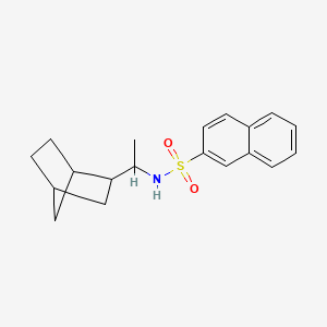 molecular formula C19H23NO2S B4368006 N~2~-(1-BICYCLO[2.2.1]HEPT-2-YLETHYL)-2-NAPHTHALENESULFONAMIDE 