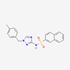 molecular formula C20H18N4O2S B4368012 N-[1-(4-methylbenzyl)-1H-1,2,4-triazol-3-yl]-2-naphthalenesulfonamide 