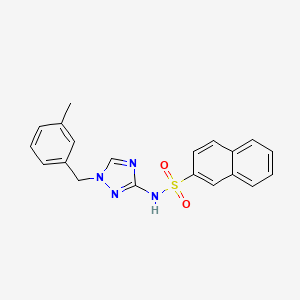 molecular formula C20H18N4O2S B4368039 N-[1-(3-methylbenzyl)-1H-1,2,4-triazol-3-yl]-2-naphthalenesulfonamide 