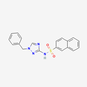 molecular formula C19H16N4O2S B4368049 N-(1-benzyl-1H-1,2,4-triazol-3-yl)-2-naphthalenesulfonamide 