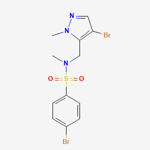 molecular formula C12H13Br2N3O2S B4368155 4-bromo-N-[(4-bromo-1-methyl-1H-pyrazol-5-yl)methyl]-N-methylbenzenesulfonamide 