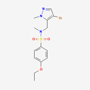 molecular formula C14H18BrN3O3S B4368158 N-[(4-bromo-1-methyl-1H-pyrazol-5-yl)methyl]-4-ethoxy-N-methylbenzenesulfonamide 