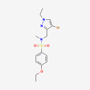 molecular formula C15H20BrN3O3S B4368177 N-[(4-bromo-1-ethyl-1H-pyrazol-3-yl)methyl]-4-ethoxy-N-methylbenzenesulfonamide 