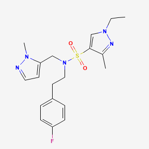 molecular formula C19H24FN5O2S B4368191 1-ethyl-N-[2-(4-fluorophenyl)ethyl]-3-methyl-N-[(1-methyl-1H-pyrazol-5-yl)methyl]-1H-pyrazole-4-sulfonamide 