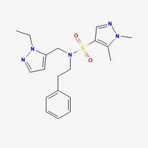 molecular formula C19H25N5O2S B4368203 N-[(1-ethyl-1H-pyrazol-5-yl)methyl]-1,5-dimethyl-N-(2-phenylethyl)-1H-pyrazole-4-sulfonamide 