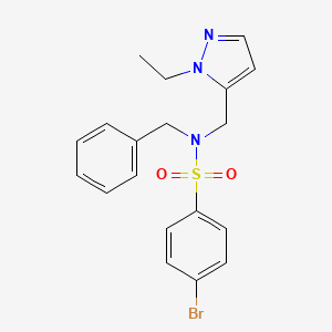 molecular formula C19H20BrN3O2S B4368232 N~1~-BENZYL-4-BROMO-N~1~-[(1-ETHYL-1H-PYRAZOL-5-YL)METHYL]-1-BENZENESULFONAMIDE 