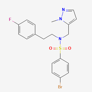 molecular formula C19H19BrFN3O2S B4368233 4-bromo-N-[2-(4-fluorophenyl)ethyl]-N-[(1-methyl-1H-pyrazol-5-yl)methyl]benzenesulfonamide 