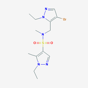 N-[(4-bromo-1-ethyl-1H-pyrazol-5-yl)methyl]-1-ethyl-N,5-dimethyl-1H-pyrazole-4-sulfonamide