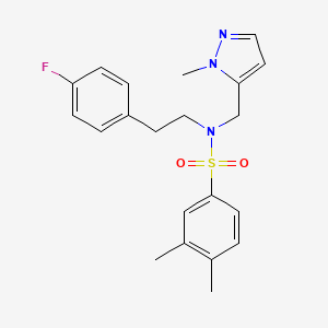 N-[2-(4-fluorophenyl)ethyl]-3,4-dimethyl-N-[(1-methyl-1H-pyrazol-5-yl)methyl]benzenesulfonamide