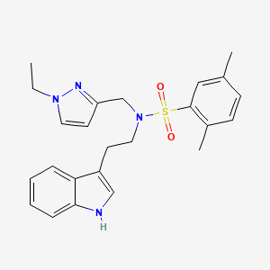 molecular formula C24H28N4O2S B4368297 N-[(1-ethyl-1H-pyrazol-3-yl)methyl]-N-[2-(1H-indol-3-yl)ethyl]-2,5-dimethylbenzenesulfonamide 