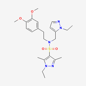 molecular formula C23H33N5O4S B4368308 N-[2-(3,4-dimethoxyphenyl)ethyl]-1-ethyl-N-[(1-ethyl-1H-pyrazol-5-yl)methyl]-3,5-dimethyl-1H-pyrazole-4-sulfonamide 
