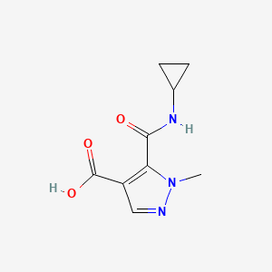 molecular formula C9H11N3O3 B4368345 5-[(cyclopropylamino)carbonyl]-1-methyl-1H-pyrazole-4-carboxylic acid CAS No. 1006455-10-2