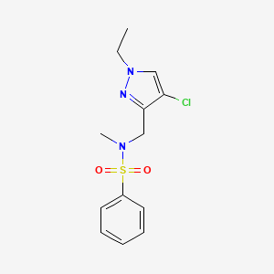 N-[(4-chloro-1-ethyl-1H-pyrazol-3-yl)methyl]-N-methylbenzenesulfonamide