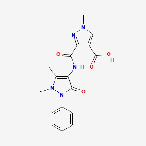 3-{[(1,5-dimethyl-3-oxo-2-phenyl-2,3-dihydro-1H-pyrazol-4-yl)amino]carbonyl}-1-methyl-1H-pyrazole-4-carboxylic acid