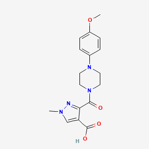 3-{[4-(4-methoxyphenyl)-1-piperazinyl]carbonyl}-1-methyl-1H-pyrazole-4-carboxylic acid