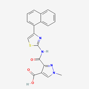 1-methyl-3-({[4-(1-naphthyl)-1,3-thiazol-2-yl]amino}carbonyl)-1H-pyrazole-4-carboxylic acid