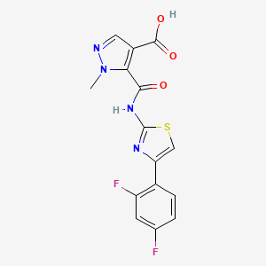 5-({[4-(2,4-difluorophenyl)-1,3-thiazol-2-yl]amino}carbonyl)-1-methyl-1H-pyrazole-4-carboxylic acid