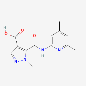 molecular formula C13H14N4O3 B4368511 5-{[(4,6-dimethyl-2-pyridinyl)amino]carbonyl}-1-methyl-1H-pyrazole-4-carboxylic acid 