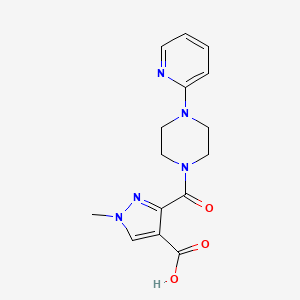 1-methyl-3-{[4-(2-pyridinyl)-1-piperazinyl]carbonyl}-1H-pyrazole-4-carboxylic acid