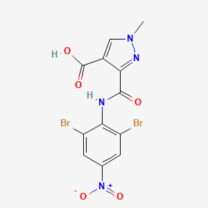 3-{[(2,6-dibromo-4-nitrophenyl)amino]carbonyl}-1-methyl-1H-pyrazole-4-carboxylic acid