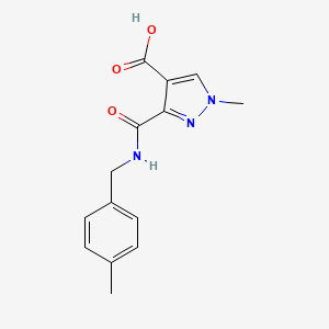 1-methyl-3-{[(4-methylbenzyl)amino]carbonyl}-1H-pyrazole-4-carboxylic acid