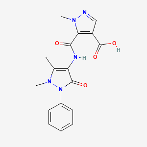 5-{[(1,5-dimethyl-3-oxo-2-phenyl-2,3-dihydro-1H-pyrazol-4-yl)amino]carbonyl}-1-methyl-1H-pyrazole-4-carboxylic acid