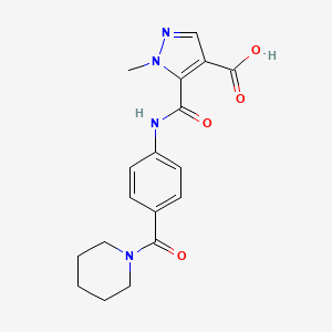 1-methyl-5-({[4-(1-piperidinylcarbonyl)phenyl]amino}carbonyl)-1H-pyrazole-4-carboxylic acid