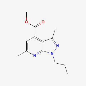 molecular formula C13H17N3O2 B4368653 methyl 3,6-dimethyl-1-propyl-1H-pyrazolo[3,4-b]pyridine-4-carboxylate 