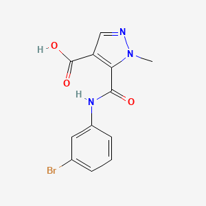 molecular formula C12H10BrN3O3 B4368665 5-{[(3-bromophenyl)amino]carbonyl}-1-methyl-1H-pyrazole-4-carboxylic acid CAS No. 1174851-75-2
