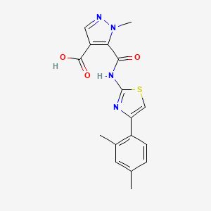 5-({[4-(2,4-dimethylphenyl)-1,3-thiazol-2-yl]amino}carbonyl)-1-methyl-1H-pyrazole-4-carboxylic acid