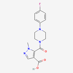 5-{[4-(4-fluorophenyl)-1-piperazinyl]carbonyl}-1-methyl-1H-pyrazole-4-carboxylic acid