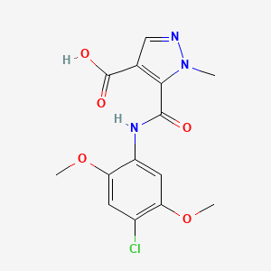 5-{[(4-chloro-2,5-dimethoxyphenyl)amino]carbonyl}-1-methyl-1H-pyrazole-4-carboxylic acid