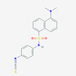 molecular formula C19H17N3O2S2 B043688 4-(N-1-二甲氨基萘-5-磺酰胺基)苯基异硫氰酸酯 CAS No. 102417-94-7