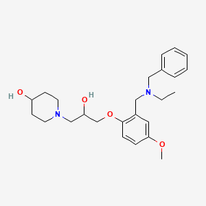 molecular formula C25H36N2O4 B4368831 1-[3-(2-{[benzyl(ethyl)amino]methyl}-4-methoxyphenoxy)-2-hydroxypropyl]-4-piperidinol 