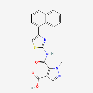 molecular formula C19H14N4O3S B4368889 1-methyl-5-({[4-(1-naphthyl)-1,3-thiazol-2-yl]amino}carbonyl)-1H-pyrazole-4-carboxylic acid CAS No. 1174849-24-1