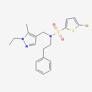 molecular formula C19H22BrN3O2S2 B4368962 5-bromo-N-[(1-ethyl-5-methyl-1H-pyrazol-4-yl)methyl]-N-(2-phenylethyl)-2-thiophenesulfonamide 