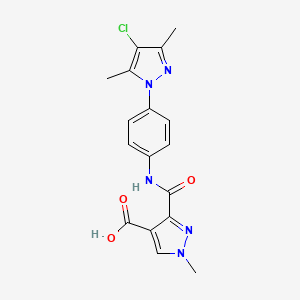 3-({[4-(4-chloro-3,5-dimethyl-1H-pyrazol-1-yl)phenyl]amino}carbonyl)-1-methyl-1H-pyrazole-4-carboxylic acid