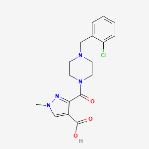 3-{[4-(2-chlorobenzyl)-1-piperazinyl]carbonyl}-1-methyl-1H-pyrazole-4-carboxylic acid