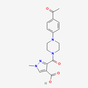 3-{[4-(4-acetylphenyl)-1-piperazinyl]carbonyl}-1-methyl-1H-pyrazole-4-carboxylic acid