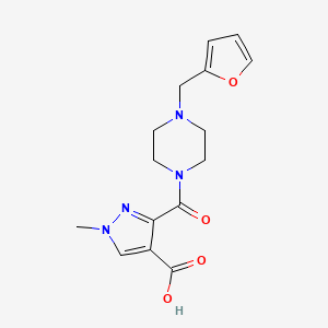 3-{[4-(2-furylmethyl)-1-piperazinyl]carbonyl}-1-methyl-1H-pyrazole-4-carboxylic acid