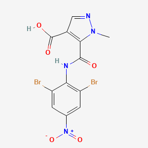 5-{[(2,6-dibromo-4-nitrophenyl)amino]carbonyl}-1-methyl-1H-pyrazole-4-carboxylic acid