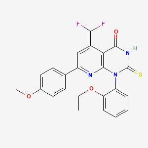 5-(difluoromethyl)-1-(2-ethoxyphenyl)-2-mercapto-7-(4-methoxyphenyl)pyrido[2,3-d]pyrimidin-4(1H)-one